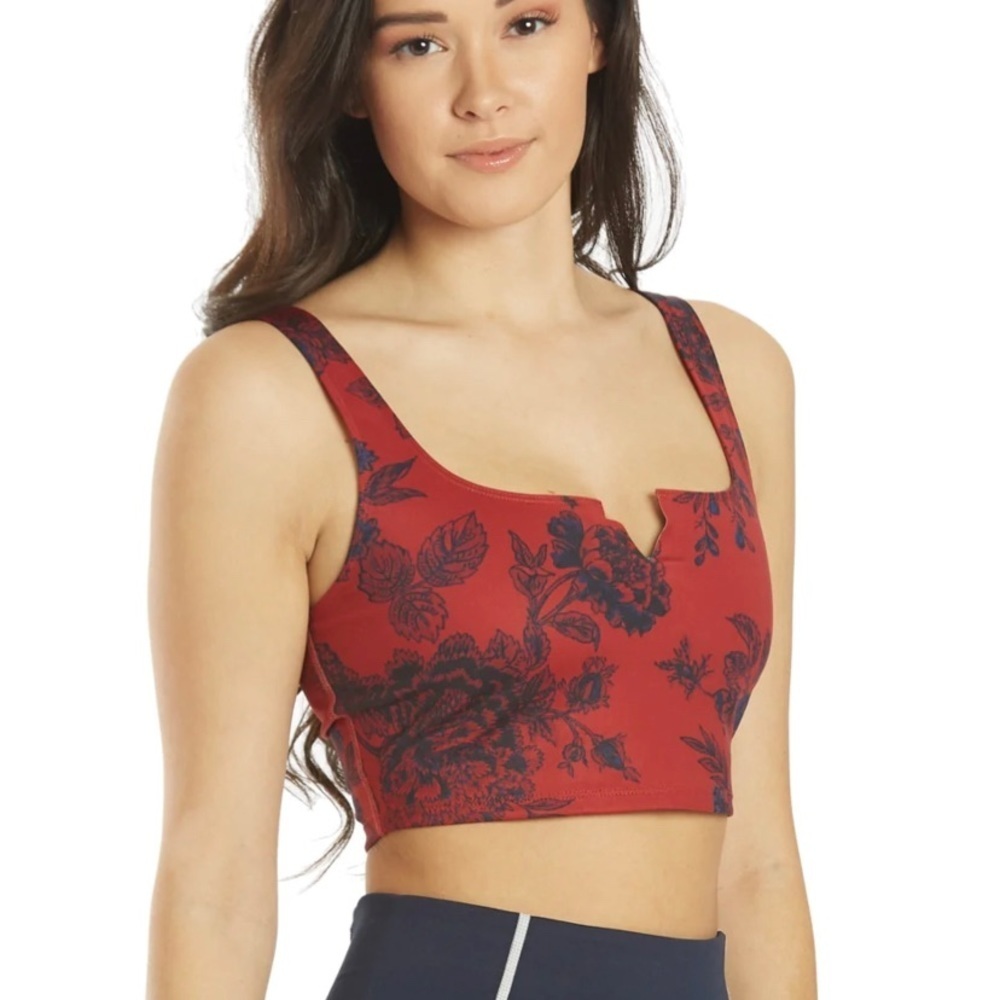 NWOT Free People Ashford Lose Control Burgundy Combo Bra Size Small